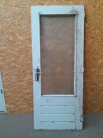hardhouten buitendeur dubbelglas, Doe-het-zelf en Verbouw, Deuren en Horren, Gebruikt, 80 tot 100 cm, Ophalen of Verzenden, Buitendeur