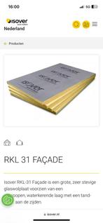 Isover facade 50 mm, Doe-het-zelf en Verbouw, Isolatie en Afdichting, Ophalen, 4 tot 8 cm, Zo goed als nieuw, 15 m² of meer