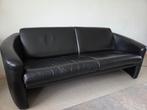 2 Designbanken Zwart Leer (nog gaaf), Huis en Inrichting, Banken | Bankstellen, Ophalen, 150 tot 200 cm, Tweepersoons, Zo goed als nieuw