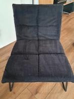 Zwarte rib stof stoel van xenos, Huis en Inrichting, Stoelen, Ophalen, Gebruikt, Zwart, Eén