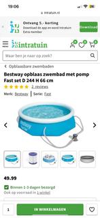 Bestway Fast set zwembad - 244cm + complete chloorset, Ophalen, Minder dan 80 cm, Rond, Zo goed als nieuw