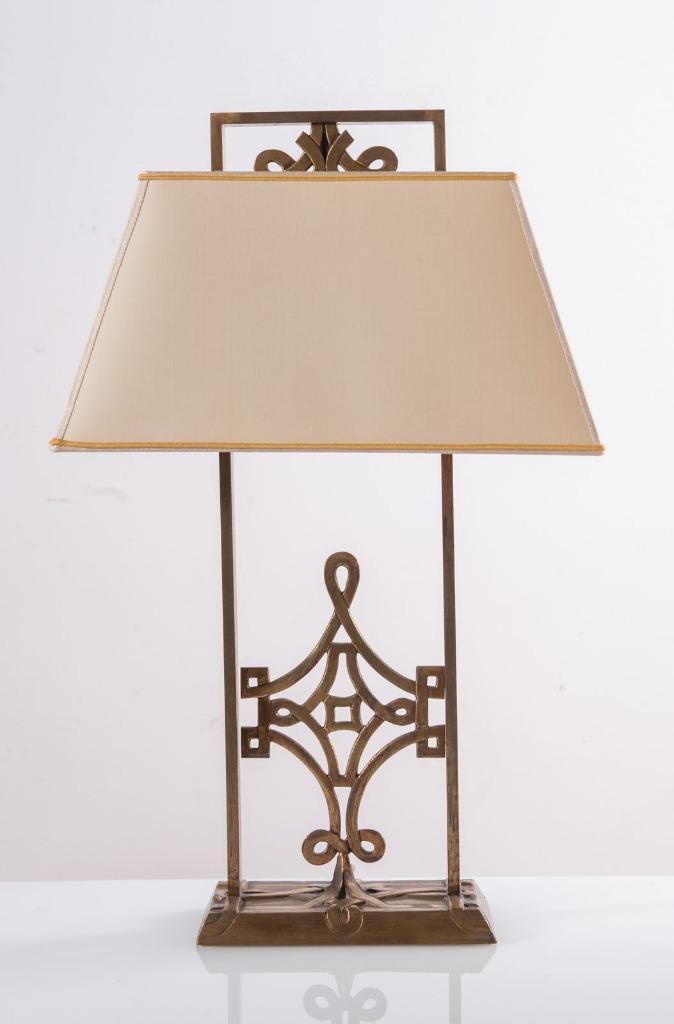 Banci grote Italiaanse Vintage tafellamp, verbronsd koper, Huis en Inrichting, Lampen | Tafellampen, Zo goed als nieuw, Minder dan 50 cm