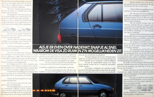 5 vintage advertenties reclames Citroen Visa autos 1981 auto, Verzamelen, Automerken, Motoren en Formule 1, Gebruikt, Auto's, Verzenden