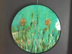 Wandbord, groot 90 cm  handbeschilderd en in epoxylagen, Huis en Inrichting, Woonaccessoires | Wanddecoraties, Ophalen of Verzenden