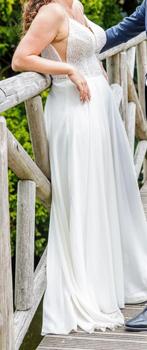 Trouwjurk maat 46, nog in hele goede staat, Kleding | Dames, Trouwkleding en Trouwaccessoires, Ophalen, Zo goed als nieuw, Wit