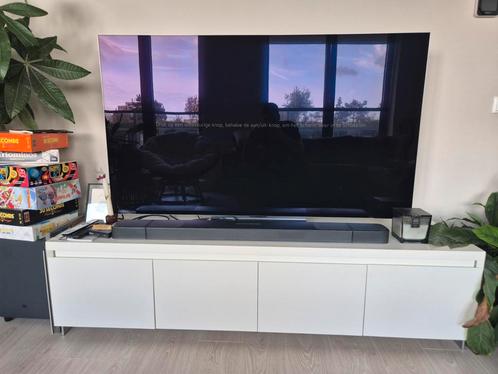 Wit TV Meubel - 180cm breed, Huis en Inrichting, Kasten | Televisiemeubels, Gebruikt, Minder dan 100 cm, 150 tot 200 cm, 25 tot 50 cm
