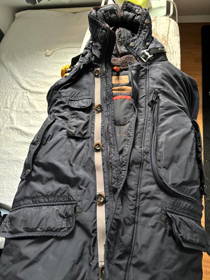 Parajumper winter jas, Kleding | Heren, Jassen | Winter, Gedragen, Maat 52/54 (L), Blauw, Ophalen of Verzenden