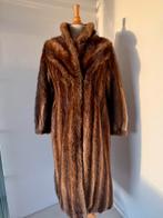 Vintage echt bont lange jas bruin 122 cm, Ophalen of Verzenden, Zo goed als nieuw, Maat 34 (XS) of kleiner, Bruin