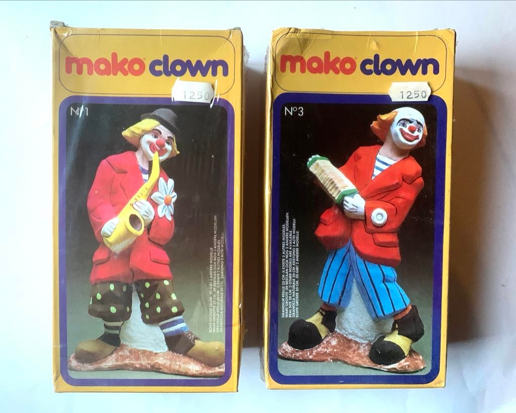 Vintage 3 Mako clown gips gipssets clowns, Hobby en Vrije tijd, Knutselen, Ophalen of Verzenden, Nieuw