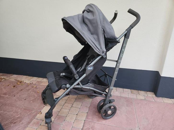Chicco Liteway buggy grijs, Kinderen en Baby's, Buggy's, Gebruikt, Zonnekap, Ophalen