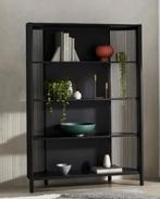 MADE boekenkast zwart acaciahout, Huis en Inrichting, Kasten | Boekenkasten, Ophalen, Met plank(en), Gebruikt, 100 tot 150 cm