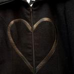 Armin Haute Couture zwart stoffen jas + leren hart M 40512, Kleding | Dames, Maat 38/40 (M), ., Zwart, Ophalen of Verzenden