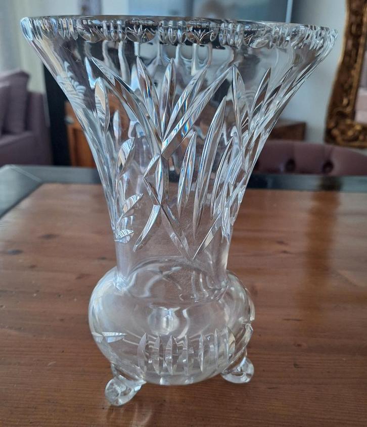 Kristallen Vaas met Motief, Antiek en Kunst, Antiek | Vazen, Ophalen of Verzenden