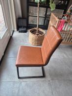 8 Cognac leren stoelen - 4 met/zonder leuning, Huis en Inrichting, Stoelen, Gebruikt, Bruin, Ophalen of Verzenden, Modern