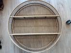Rond bamboe wandkastje/rekje - ø75x12.5 cm, Ophalen, Zo goed als nieuw