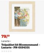 BORDUURPAKKET LANARTE FLOWER BASKET, Ophalen of Verzenden, Nieuw, Handborduren, Borduurpakket