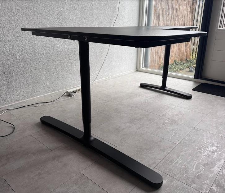 Hoekbureau Bekant, Huis en Inrichting, Bureaus, Gebruikt, Bureau, In hoogte verstelbaar, Ophalen