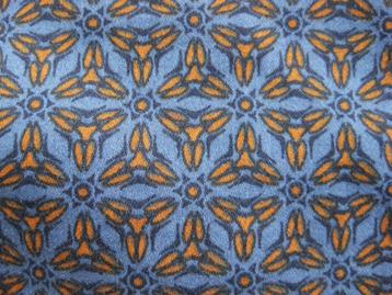 We overhemd, blauw met oranje patroontje, maat XL slim fit beschikbaar voor biedingen