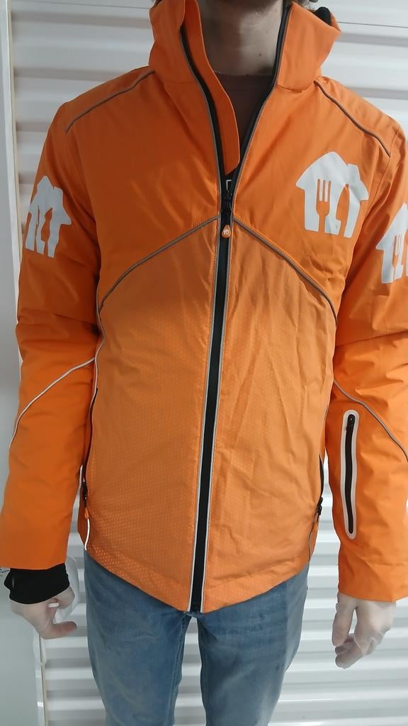 Thuisbezorgd jas met binnen jas maat S en met regenbroek, Ophalen, Zo goed als nieuw