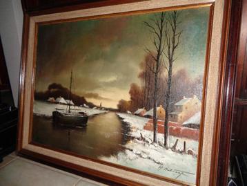 *Prachtig groot gesigneerd schilderij -Vermeld in PIRON, BAS beschikbaar voor biedingen