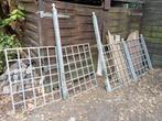 GEGALVANISEERD HEKWERK SIERHEKWERK MET POORT 3,5 METER, Tuin en Terras, Ophalen, Met poort, Gebruikt, Sierhekwerk