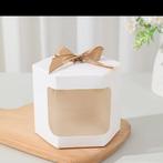 115 cadeaudoosjes/verpakking met gouden strik 10x10x10cm, Ophalen of Verzenden, Nieuw