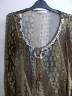 Bruin bewerkte print tuniek van Beauregard! S, Kleding | Dames, Verzenden, Zo goed als nieuw, Maat 36 (S), Bruin
