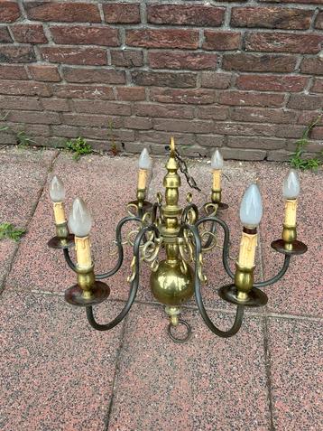 Antieke, brocante kroonluchter 68cm beschikbaar voor biedingen