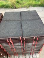 🐴 96 vochtdoorlatende rubberen staltegels 50x50x4,5cm 🐴, Q, Q, Q