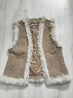 Mooi gilet met nepbont. Goede kwaliteit en echt suède., Ophalen of Verzenden, Zo goed als nieuw, Maat 38/40 (M), Beige