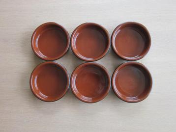 Cermer creme brûléé 6 schaaltjes bruin-zwart D11 H3cm beschikbaar voor biedingen