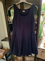 donker blauw met stippen Art jurk maat XL, Art, Blauw, Maat 46/48 (XL) of groter, Ophalen of Verzenden