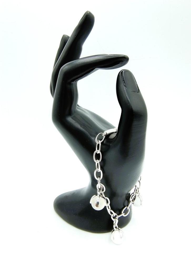 Zilveren design bedelarmband, 925, Sieraden, Tassen en Uiterlijk, Armbanden, Zo goed als nieuw, Zilver, Zilver, Met bedels of kralen