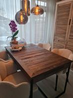 4 Riviera Maison Dauphine Draaibare Eetkamerstoelen, Wit, Ophalen of Verzenden, Zo goed als nieuw, Metaal