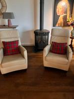 4x Comfortabele lederen fauteuil, Ophalen, Gebruikt, Leer, 75 tot 100 cm