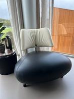 Leolux fauteuil Pallone Pa, zwart wit, Huis en Inrichting, Fauteuils, Ophalen, Zo goed als nieuw, Leer