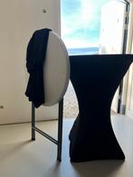 Twee statafels (inklapbaar) met zwarte hoezen, Huis en Inrichting, Ophalen of Verzenden, Zo goed als nieuw