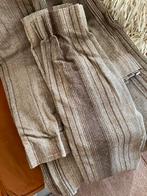 Beige overgordijnen, dubbele plooi, gestoomd, Gebruikt, 200 cm of meer, Beige, 150 tot 200 cm