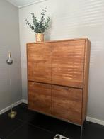 Teak kast "Amber" van Het Kabinet met RVS onderstel, Huis en Inrichting, Kasten | Buffetkasten, Ophalen, Gebruikt, 100 tot 150 cm