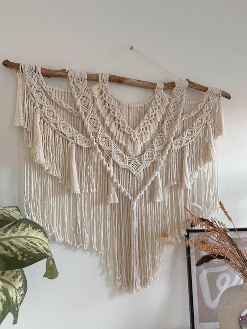 Macrame Wandkleed, Boho Wandkleed, Muurdecoratie, Huis en Inrichting, Woonaccessoires | Wanddecoraties, Zo goed als nieuw, Ophalen of Verzenden