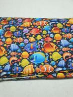 Tricot donkerblauw visjes (122)