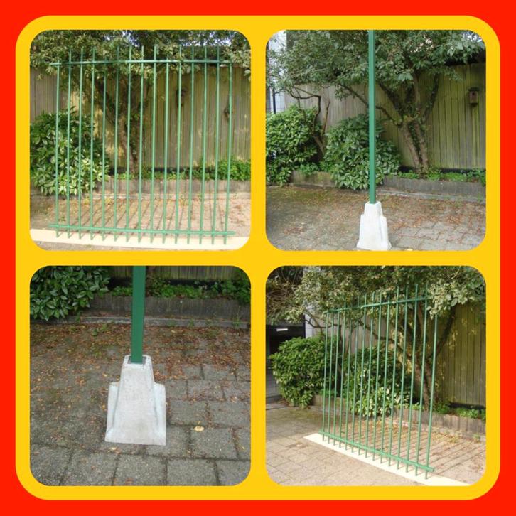 037. Heras Atlas spijlenhekwerk diverse delen 250 hoog, Tuin en Terras, Tuinhekken en Hekwerk, IJzer, Ophalen