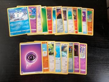 Collectie Pokémon kaarten + grote kaart 