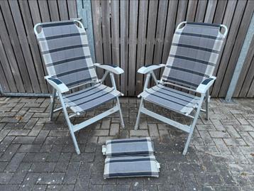 2 Vrijbuiter campingstoelen met verstelbare rugleuning beschikbaar voor biedingen