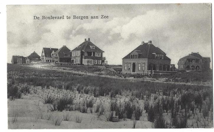 Bergen aan Zee, De Boulevard te Bergen aan Zee, Verzamelen, Ansichtkaarten | Nederland, Gelopen, Noord-Holland, 1920 tot 1940