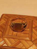 14k 585 Gouden zegelring weerspiegeling spiegel afgewerkt, Antiek en Kunst, Verzenden