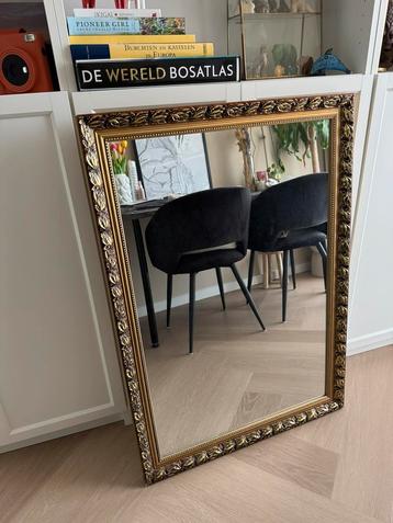 Gouden brocante spiegel te koop beschikbaar voor biedingen