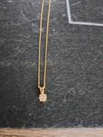 gouden ketting met 14k diamantje, Sieraden, Tassen en Uiterlijk, Kettingen, Nieuw, Goud, Goud, Ophalen of Verzenden