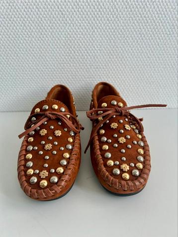 Fabienne Chapot mocassins cognac bruin suede maat 36 NIEUW beschikbaar voor biedingen