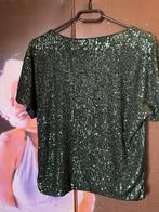 Groen glitter shirt - maat 38/40, Maat 38/40 (M), Ophalen of Verzenden, Korte mouw, Gedragen